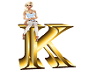 K 3D letter  character