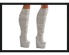 {G} White Cozy Boots
