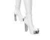 Chrome Toe White Boots