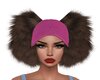 Pink Hat WBrown Faux Fur