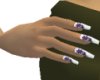 Lng Nails Violet Flowers