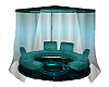 Dark Teal Circle Couch
