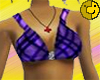 Tartan Violet Bikini Top