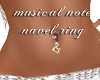 musical note navel ring