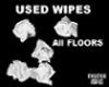 Used wipes on the floor