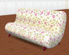 Flower Cream Euro Couch