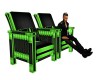 green chair set