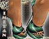 (MI) Latex sandals green
