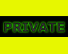 "PRIVATE"RED  NEON SIGN