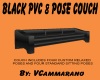 BLACK PVC 8 POSE COUCH