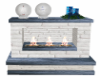 Fireplace - Blue/White