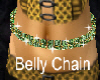 *M Belly Chain emer gold