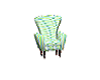 blue stripe feedng chair
