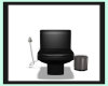 (SS)Black Toilet Set