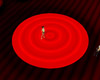 Round red derivable rug