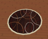 (TVS) Round brown rug
