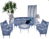 10 Piece Blue Sofa Set