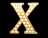 X letters Gold Lamps