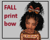 Kids Fall Print Bow