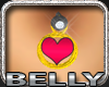 Red Gold Heart Belly Jel