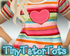 Kids Striped Heart Shirt