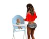BABY   IN HIGH  CHAIR