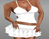 WHITE HALTER AND SKIRT