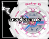 f white baby gshock+