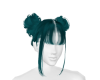 Teal Space Buns