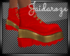 Militant Boot - Red/Gold