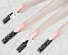 coquette leopard nails