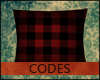 C | Red Plaid Pillow.