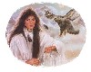 INDIAN MAIDEN WITH HAWK