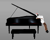 Black and red piano