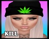 Weed Beanie Blonde Green