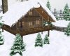 snowy Christmas cabin