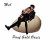 Gold Pouf Oasis Poses