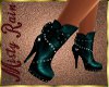 Teal Leather Boots