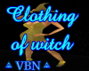 Clothing of witch green