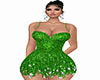 green sequin dress