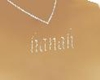 hanah name necklace