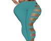 Turquoise PVC Jeans