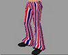Red/Blue Striped Pants