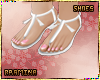 Minnie sandals white