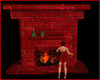 Red Xmas Fireplace