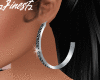 Silver & Black Earring