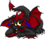 Black and red dragon