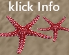 StarFish  Red 2 pieces