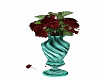 Teal Vase Flowers