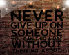 Never Give Up QUOTE